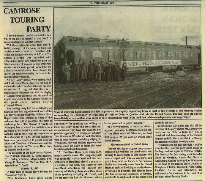 Camrose Touring Party