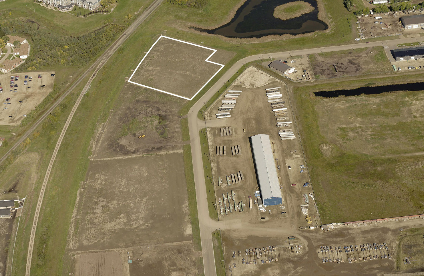 Aerial view of the city land for sale